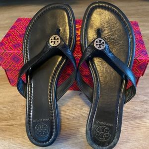 Tory Burch Black Thong Sandal